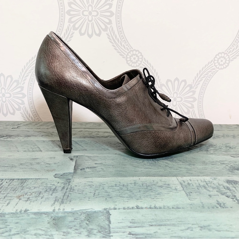 Stuart Weitzman Cavendish Shoes Bronze Tie Heels 8.5 - Picture 7 of 15